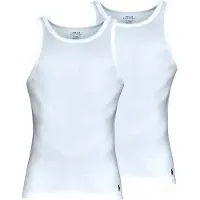 Ralph Lauren für Herren. 714835886001 2er-Pack klassische weiße Tanktops (XL), Heimtextilien, Baumwolle, Ärmellos / Hosenträger