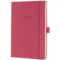 Sigel Wochenkalender Conceptum 1 Woche / 2 Seiten, 2024, marsala red, ca. DIN A5, 192 Seiten, Hardcover