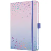 Sigel Wochenkalender Jolie 2024 ca. A5 1 Woche/2 Seiten Hardcover Butterfly Confetti Candy
