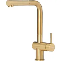 Reginox Armatur R35986 CEDAR GOLD FLAX mit ausziehbarem Auslauf / Küchenarmatur / Einhebelmischer / Mischbatterie