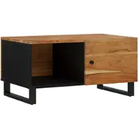 vidaXL Couchtisch 80x50x40 cm Massivholz Akazie & Holzwerkstoff