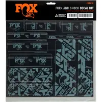 FOX Decal 2021 AM Custom Fork and Shock Kit Storm Blue AC - Decal Set Mountainbike Universal