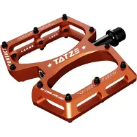 TATZE Contact CNC mit Stahlachse Erwachsen Flatpedal orange (Large (Schuhgröße ab 41EU))