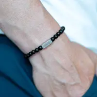 Yoursurprise Lava-Armband mit Gravur - S - 6mm