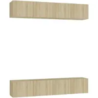 vidaXL TV-Schränke 4 Stk. Sonoma-Eiche 80x30x30 cm Holzwerkstoff