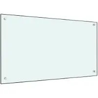 vidaXL Küchenrückwand Milchweiß 90x50 cm Hartglas