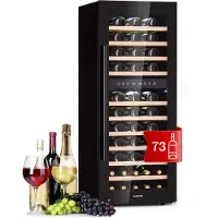 Klarstein Barossa 73 Duo Weinkühlschrank 2 Zonen 192 Ltr 73 Fl Touch-Display Schwarz BRAND_75368113
