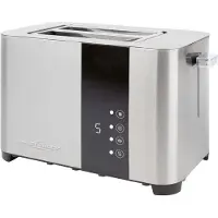 ProfiCook Toaster, Toaster 2 Scheiben mit Sensor Touch Bedienung, Auftau-, Aufwärm-/ Schnellstoppfunktion, Toaster mit Brötchenaufsatz, Toaster Edelstahl, PC-TA 1250