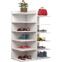 VCM Schuhregal Schuhschrank Schuhkommode Enosa VCM Weiß