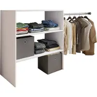 VCM Offener Kleiderschrank Dachschrägen Regal Dacho ll VCM Weiß