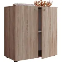 Hioshop Holz Kommode Vandol V1 mit Drehtüren