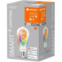 Ledvance SMART+WIFI Filament Edison RGBTW , LED-Lampe, Bleifreies Glas, Klar, 4,8 W, (ex 40 W), 470 lm, RGBW, 2700 K, Wifi, Smartspeaker-Kompatibel, Dimmbar