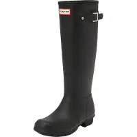 Hunter Gummistiefel Original Tall Tri Colour Logo Backstrap Boot Damen Black-Schuhgröße 37
