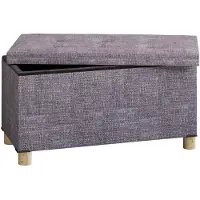 Hioshop Stoff Sitzbank Maße ca. H. 40 x B. 76 x T. 38 cm Kiste für flexiblen Einsatz in allen Wohnräumen Aufbewahrungsbox Sitztruhe - Sizos L