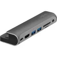 Logilink UA0385, USB Typ-C, 60 W, Schwarz, Silber, MicroSDHC, MicroSDXC, MiniSD, SDHC, SDXC, 4K Ultra HD, 60 Hz
