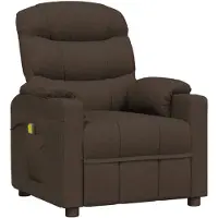 vidaXL Massagesessel Dunkelbraun Stoff