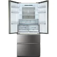Haier HB18FGSAAA Side-by-Side Kühlkombination Freistehend 539 l E Edelstahl