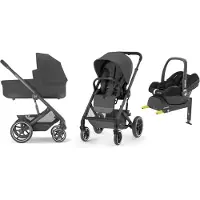 Cybex BALIOS S Lux Kombikinderwagen, Moon Black/Black