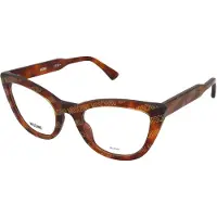 Love Moschino Moschino MOS624 Damen-Brille inkl. Gläser Vollrand Butterfly Acetat-Gestell 50/21/140, braun