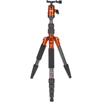 Rollei ollei Compact Traveler No.1 Carbon Tripod Reisestativ V2 - Orange