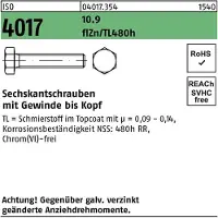 Bufab Sechskantschraube ISO 4017 VG M 6 x 12 10.9 zinkbesch Gleitmittel flZnnc 480h-L