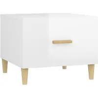 vidaXL Couchtisch Hochglanz-Weiß 50x50x40 cm Holzwerkstoff