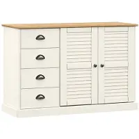 vidaXL Sideboard mit Schubladen VIGO 113x40x75 cm Massivholz Kiefer
