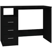vidaXL Schreibtisch mit Schubladen Schwarz 102x50x76 cm Holzwerkstoff