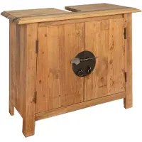 vidaXL Badezimmer-Unterschrank Massivholz Kiefer 70x32x63 cm