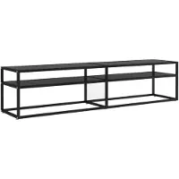 vidaXL TV-Schrank Schwarz 180x40x40,5 cm Hartglas