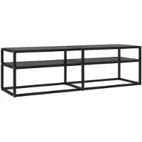 vidaXL TV-Schrank Schwarz 140x40x40,5 cm Hartglas