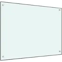 vidaXL Küchenrückwand Milchweiß 80x60 cm Hartglas