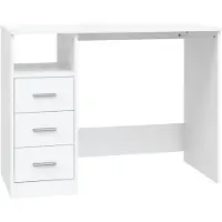 vidaXL Schreibtisch mit Schubladen Weiß 102x50x76 cm Holzwerkstoff