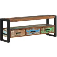 vidaXL TV-Schrank 120x30x45 cm Altholz Massiv