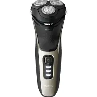 Philips SHAVER Series 3000 S3230/52 Elektr. Nass- und Trockenrasierer Series 3000, Rotationstrasierer, Schwarz, Gold, PowerCut blade system, Replace every 2 yrs with SH30, 2 Jahr(e), Akku