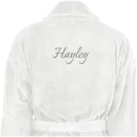 Yoursurprise Bademantel mit Namen - Damen - Weiß (L/XL)
