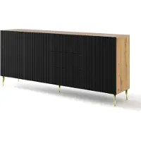 Hobby Hall Sideboard , schwarz , Maße (cm): B: 200 H: 87
