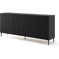FURNLUX Sideboard ¦ schwarz ¦ Maße (cm): B: 200 H: 87