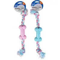 Duvo+ Dogtoy Puppy TPR Knochen mit Baumwolle