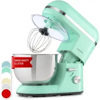 Klarstein Küchenmaschine, Knetmaschine mit 5L Schüssel, 2000W Profi Küchenmaschine mit Knethaken und Schneebesen, Universal Küchenmaschine mit 6 Stufen, Teigmaschine zum Rühren, Kneten und Aufschlagen