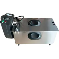 Deski 3 Liter 2000 Watt Edelstahl Kaltzonen-Fritteuse Friteuse 613-400959