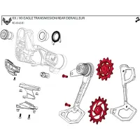 Sram X0 T-type Eagle Axs Fahrrad-schaltröllchensatz