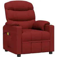 vidaXL Massagesessel Weinrot Stoff