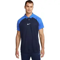Nike Academy Pro Poloshirt Blau Weiss F451 || Größe L