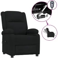 vidaXL Relaxsessel Elektrisch Schwarz Stoff