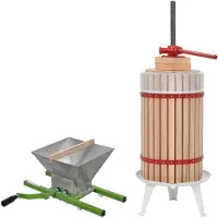 vidaXL 2-tlg. Obst- & Weinpresse und Mühle-Set