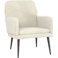 vidaXL Sessel Creme 62x79x79 cm Samt