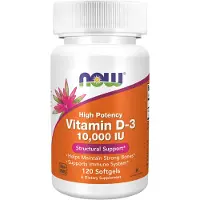 Now Vitamin D3 10.000 IE hochdosiert Softgels Nahrungsergänzungsmittel