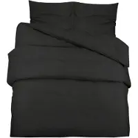 vidaXL Bettwäsche-Set Schwarz 200x200 cm Baumwolle