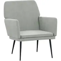 vidaXL Sessel Hellgrau 62x79x79 cm Samt